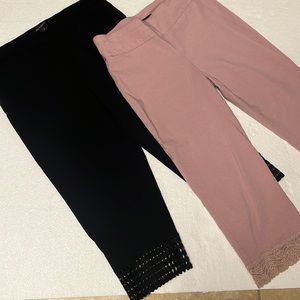 Zac & Rachel Black and Pink Capris